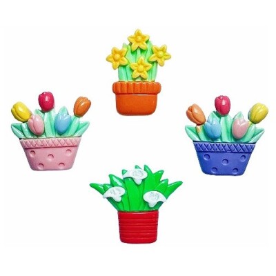 April Showers Bring May Flowers Embellishments Shelly's Buttons Craft Scrap