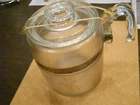 Vintage Pyrex Flameware Glass Stovetop Coffee Pot  9-Cup #7759