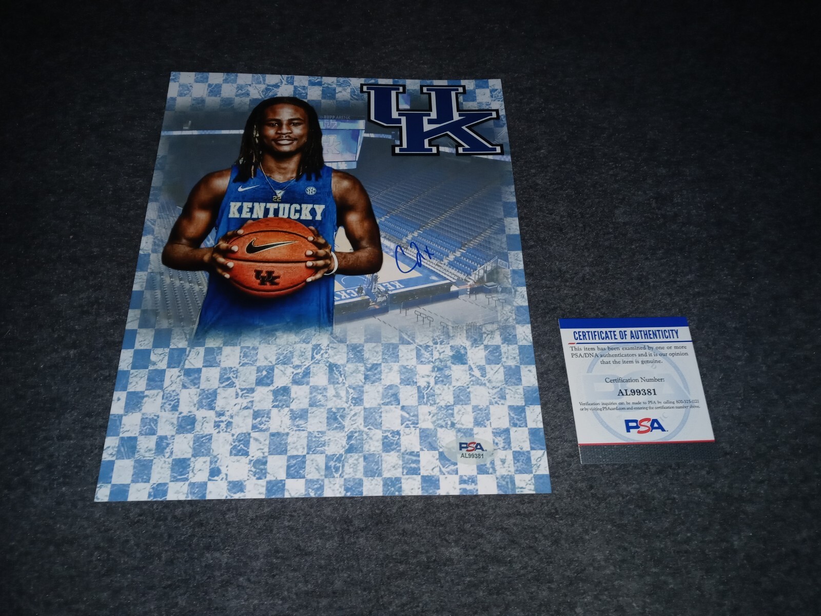 cason wallace Autographed Signed Kentucky Wildcats 8x10 Psa 