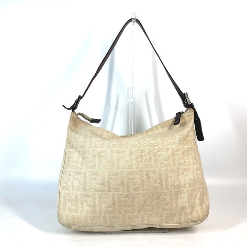 FENDI Zucca Mamma Baguette bag Shoulder Bag Canvas/Leather Beige - Picture 2 of 18