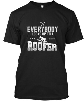 Roofer Roofing Carpenter Thatcher Roof T-Shirt Made in the USA Size S to 5XL