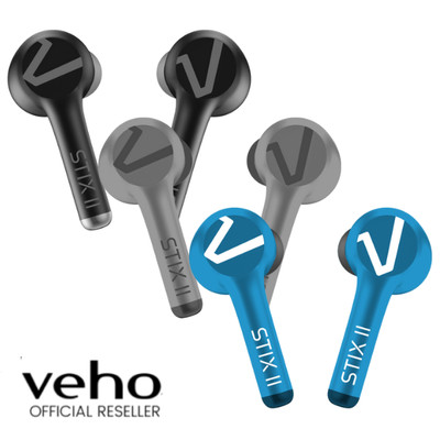 VEHO STIX II TRUE WIRELESS OHRHÖRER | BLUETOOTH V5.1 - SCHWARZ AQUA ODER GRAU     