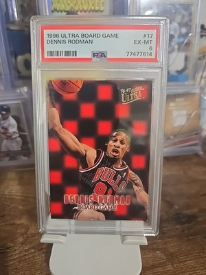 ? RARE 1996-97 Fleer Ultra Board Game Dennis Rodman #17 HOF PSA 6 