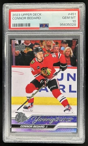 2023-24 Upper Deck Connor Bedard Rookie Young Guns RC #451 Blackhawks PSA 10
