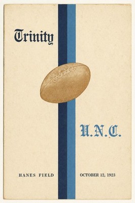 Trinity vs UNC (1923) Football Program Poster   - 24x36  - Premium Matte Paper