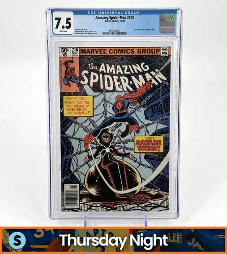 AMAZING SPIDER-MAN #210 MARVEL 11/80 CGC 7.5 WHITE 1ST APPEARANCE MADAME WEB