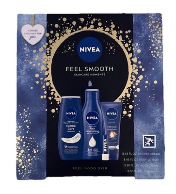 Nivea Feel Smooth Skincare Moments 4 Piece Gift Set
