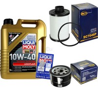 Inspektionskit Filter Liqui Moly ÖL 5L 10W-40 FüR Fiat Idea 350_ 1.9 JTD Punto