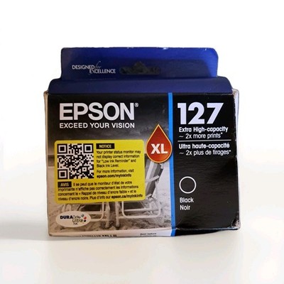 Genuine Epson T127 127 Black Ink Workforce 840 635 633 630 WF 7010 7510 7520 