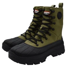 Hunter Womens Size 9 Explorer Desert Boot Utility Green Black Lace Up Boots