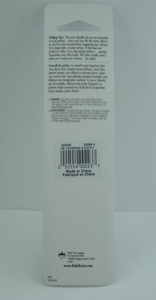 Corredores rasos Rebel J2002S 4-1/4" articulados minnow grandes 3/8 oz preto/dourado - Imagem 4 de 4