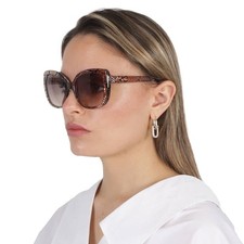 Guess Factory Brown Gradient Butterfly Ladies Sunglasses GF0383 45F 57