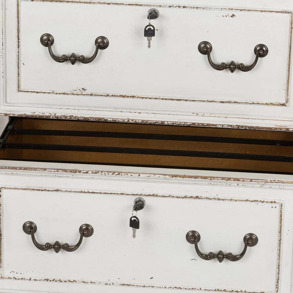 Файл боковой Magnolia Manor Jr Executive Media антикварный белый - Изображение 4 из 4