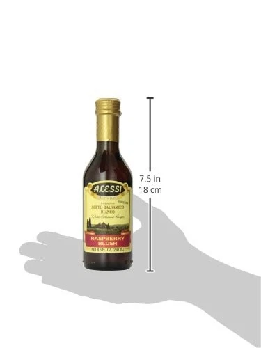 Vinagre balsámico blanco rubor frambuesa Alessi Autentico 8,5 fl oz paquete de 6 Foto 4 de 4
