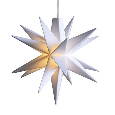 DecoTrend Sterntaler LED Baby-Stern - 18 Zacker - (8 cm Ø) (Batteriefach)