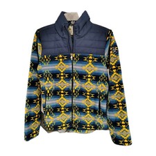 ARIAT R.E.A.L Prescott Fleece Jacket Southwestern Print Blue Women's Small