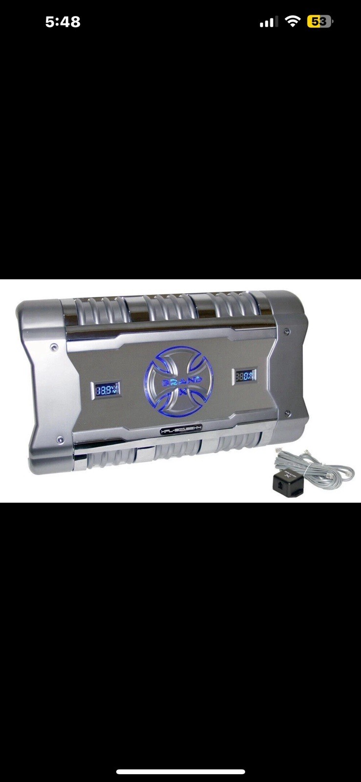 Brand X 1204W 4Ch Amplifier + Digital Voltage/Amperage Display XFLSQ182X4