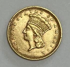 1874 US $1 One Dollar Liberty Gold Coin Type 3 Extra Fine Condition