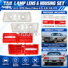 New Tail Lamp Lens Housing Set For 1975-1979 Chevy Nova 4.1l 4.3l 5.0l 5.7l New Tail Lamp Lens Housing Set For 1975-1979 Chevy Nova 4.1l 4.3l 5.0l 5.7l