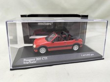 MINICHAMPS RED Peugeot 205CTI Cabriolet 1990 1/43 Minicar