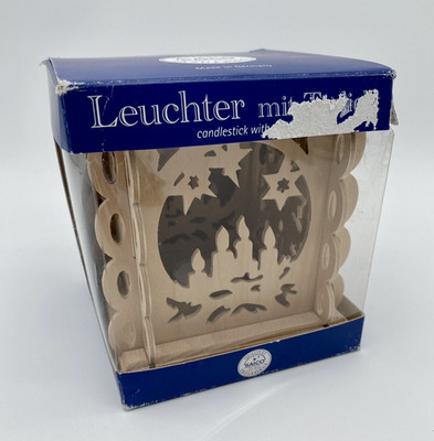 SAICO ORIGINAL Made in Germany Candlestick Wood Tea Light Christmas Tree Festive