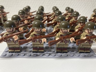 50 sowjetische LEGO ww2 Soldaten Minifiguren mit Waffen