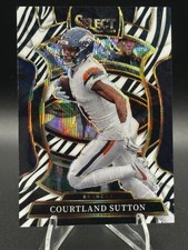 2025 Panini Select Courtland Sutton Zebra SSP Broncos #11 Ships Fast