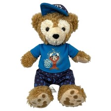 Disney D23 Expo Duffy 12  Plush Stuffed Animal Toy Bear Blue Stars Outfit Hat