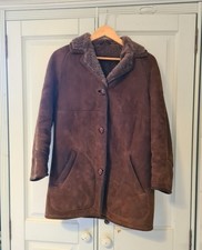 Women's Coat Vintage Richard Draper real Sheepskin Jacket Size 8 - 10 
