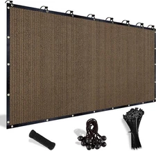 Shade&Beyond 90% Sun Shade Cloth with Grommets, 8' X 12' 0 X 1 2', Mocha 