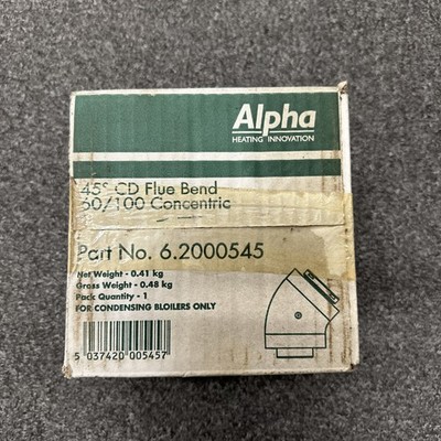 Alpha 45° Abgasbogen 60/100 konzentrisch Teilenummer 6.2000545