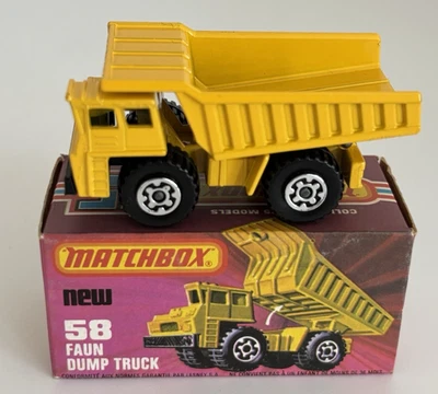 Vintage Matchbox Superfast 58 Faun Dump Truck In Original Box - image 1 of 4