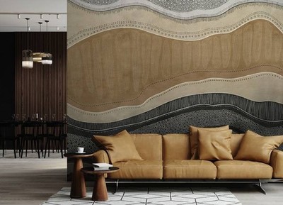 Textured Wallpaper MARAKAS, Abstraction, Concrete, Beige