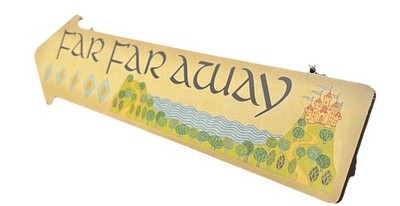 Shrek Far Far Away Directional Wall Art 20.5  X 5.5  New