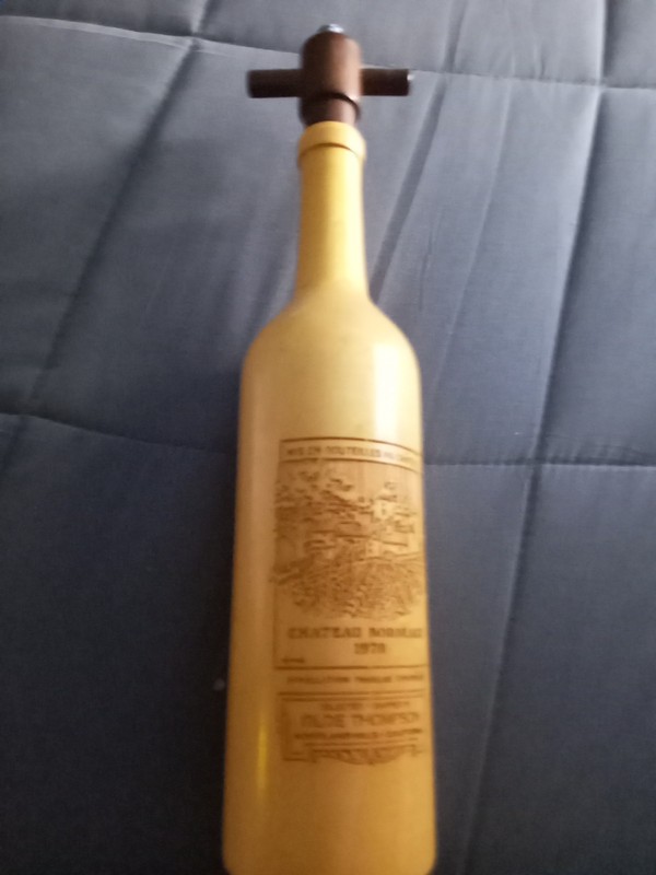 Vintage Olde Thompson 1970 Chateau Bordeaux Wine Bottle Pepper Mill Grinder