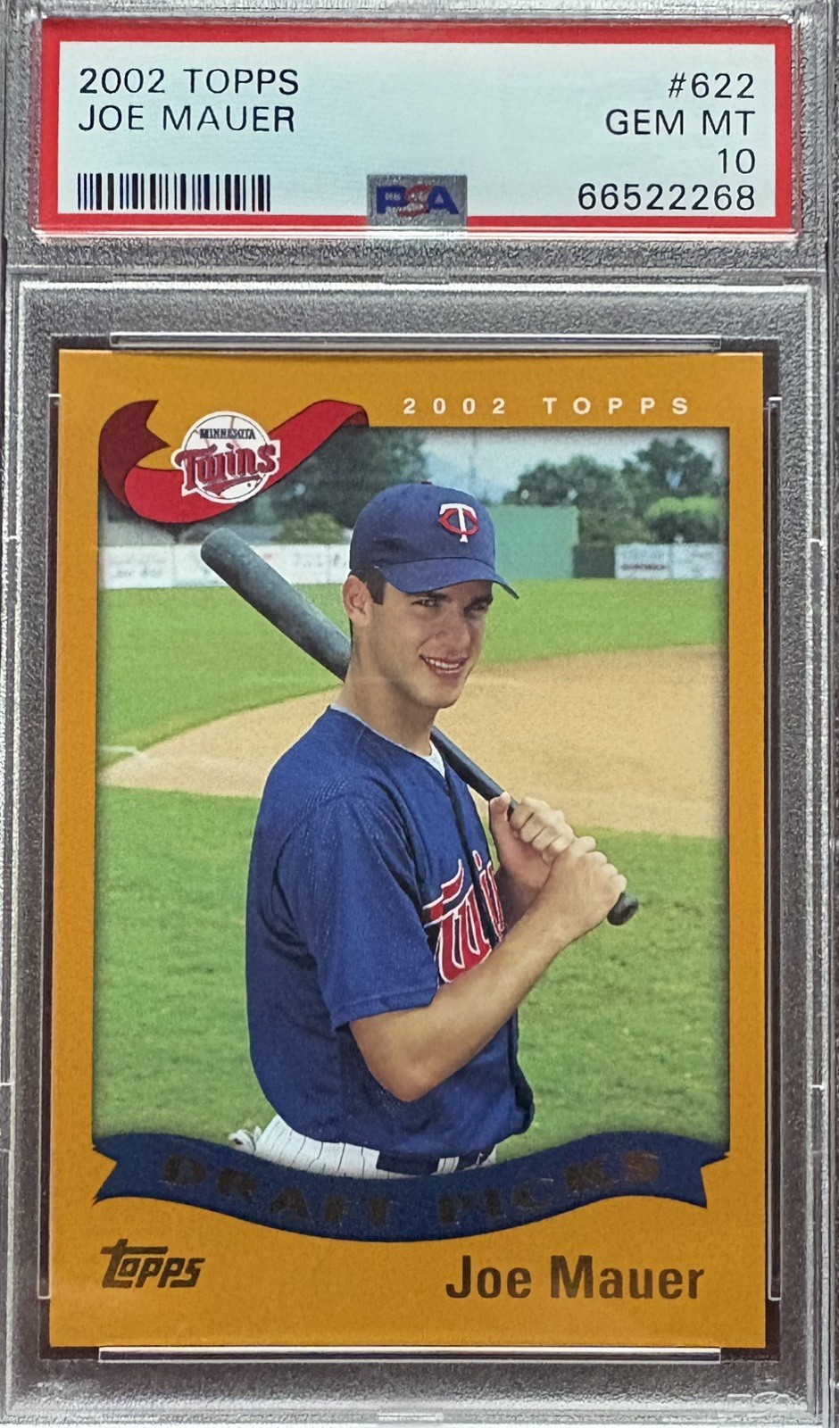 2002 TOPPS #622 JOE MAUER ROOKIE RC PSA 10 GEM MINT