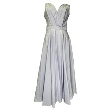 Alexander Mcqueen V-Neck Midi Dress In Cotton Women Purple Size 42
