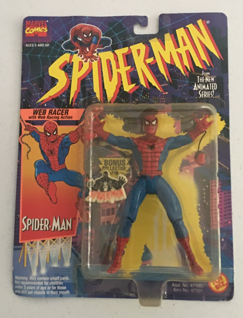 ToyBiz 1999 Spider Racer RC 1/18 スパイダーマン ToyBiz Spider-Man - Web Racer with Web Racing Action Action Figure