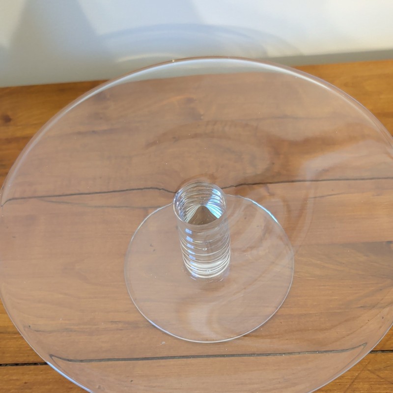 TIFFANY & CO  “MESA” CRYSTAL PEDESTAL CAKE STAND VINTAGE