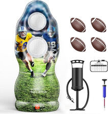 Inflatable Football Target Game for Kids  Adults - Includes 4 Balls  Scoreboar