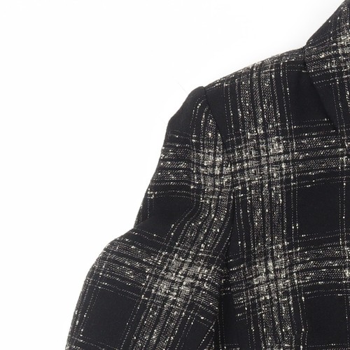 Alexon Women's Black Wool Blend Checked Blazer Size 10 - Picture 11 of 12