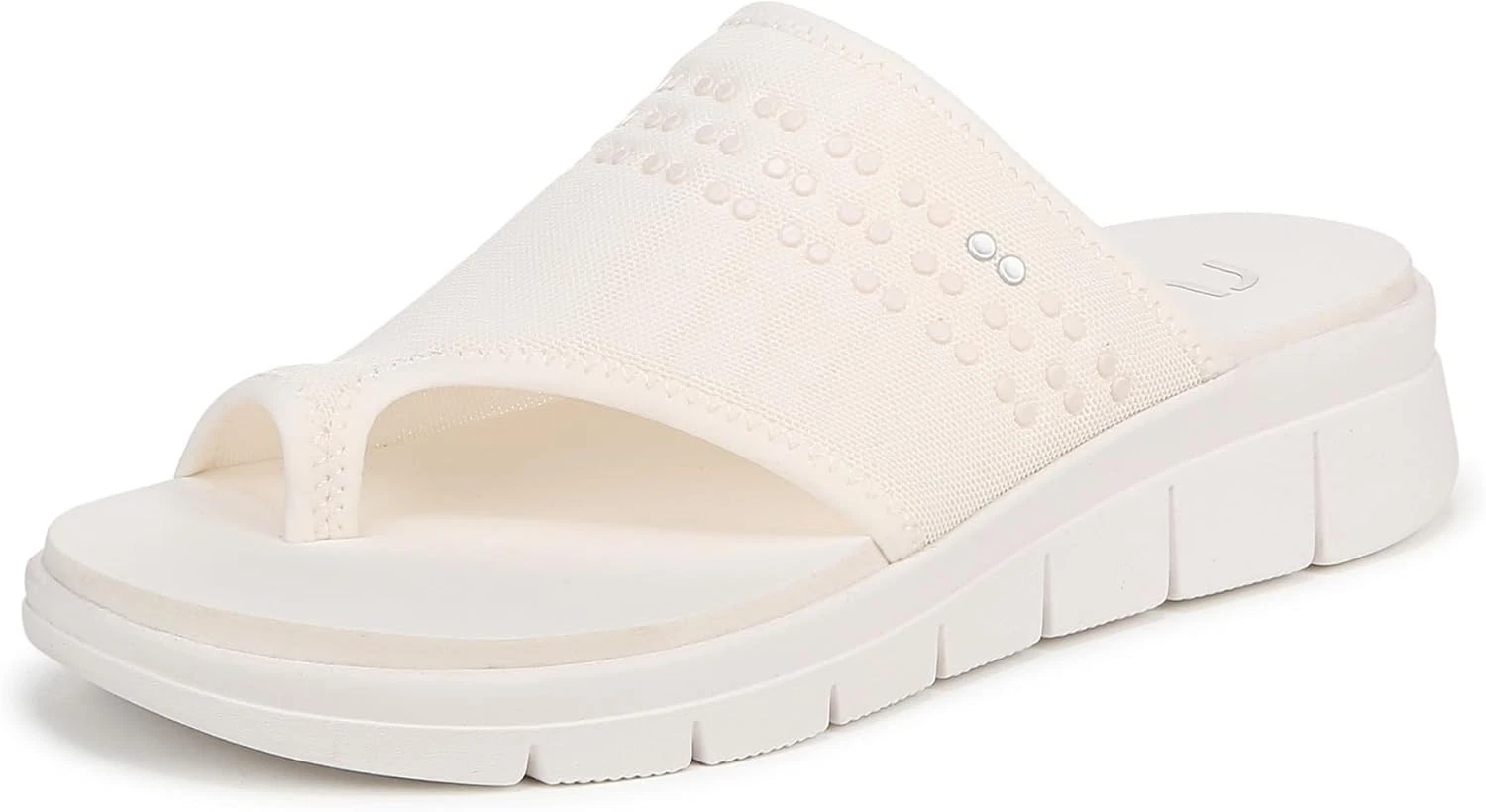 Ryka Women's Elegance Toe Loop Slide Sandal White Alyssum 10W