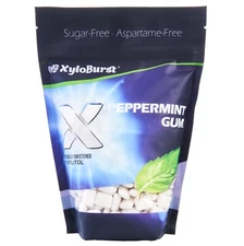 Xyloburst Aspartame Free Peppermint Xylitol Gum 500 Count Bag - Keto & Vegan 