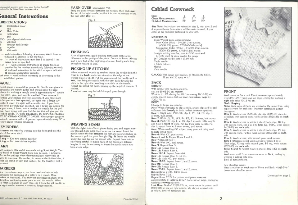 Adorable Babies 3 Knitting Pattern Booklet 1990 Prior Leisure Arts 935 Cardigan - Image 3 of 4