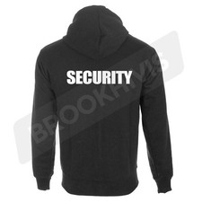SECURITY HOODIE HOODY HOODED TOP BOUNCER DOORMAN MUSCLE WORK WEAR CLOTHING