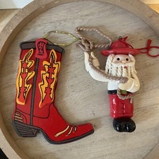 Cowboy Christmas Ornaments Cowboy Boot And Cowboy