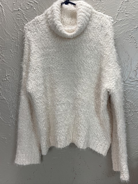 ABOUND Fuzzy Knit Turtleneck Sweater 