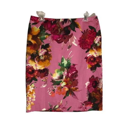 Talbots Fully Lined Back Zip Floral Pencil Skirt SIZE 10P