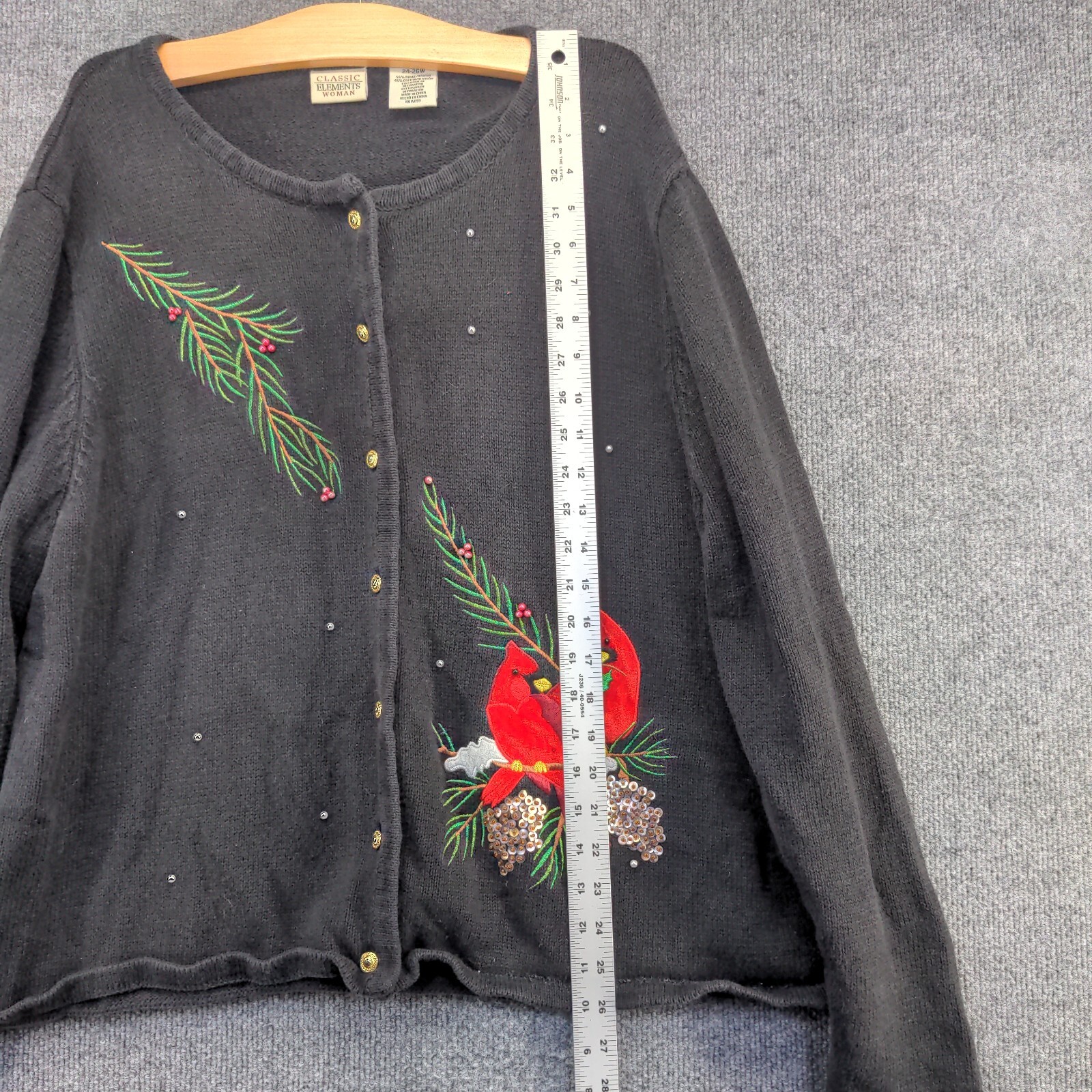 Classic Elements Women's Button Front Embellished… - image 10