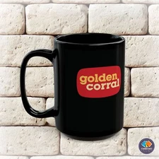 Golden Corral Restaurant Logo Premium Black Coffee Mug
